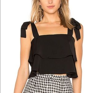 By The Way helene tie strap top black revolve S